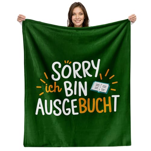 Geburtstagsgeschenk Lesedecke (130x150cm) - Lustige Kuscheldecke für Freunde, Familie zum Geburtstag, Weihnachten, Valentinstag, Ruhestand, Genesung - Entschuldigung, Bin ausgebucht von Facepot