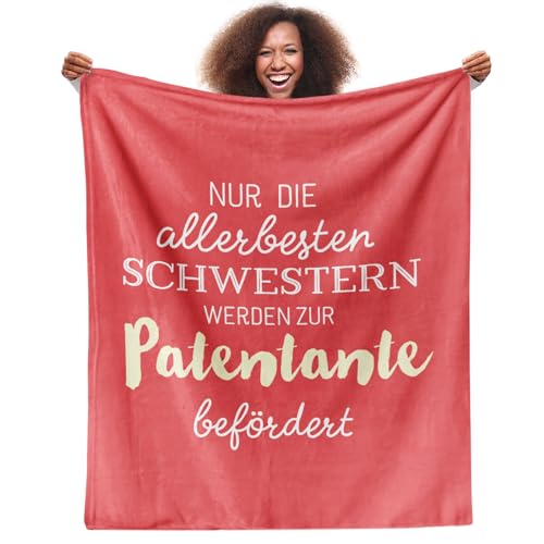 Taufpaten Geschenk Kuscheldecke (130x150cm) | Geschenke für Pateneltern Decke Weich Flauschig Fleecedecke | Nur die allerbesten Menschen Werden zu Taufpaten befördert von Facepot