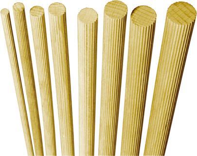 Rundstäbe Buche geriffelt, 8 mm Rundstäbe Buche geriffelt, 8 mm von Facett