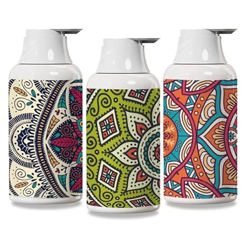 Shampoo and Conditioner Dispenser with Labels and Funnel, 3pcs 500ml Pump Press Shower Containers, Empty Refillable Shampoo Body Soap Conditioner, Shower Gel Plastic Bathroom Press Lotion Dispenser von Facewegen