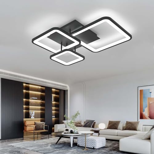 Fachae Einfache Pendelleuchte Memory Kronleuchter Modern Deckenleuchte Kiiche Dimmbar Memory Schwarz Weiß 3 Farbtemperatur APP Fernbedienung Für Deckenlampe Schlafzimmer-White||51cm von Fachae