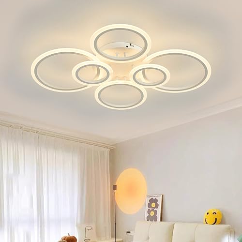 Fachae Kreativität Deckenleuchte Mit APP Fernbedienung,LED Dimmbar 3000K-6000K Deckenlampe,Memory Functions 72W Moderne Lampe Mit Timer Für Wohnzimmer Schlafzimmer Büro von Fachae