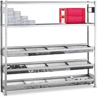 SCHULTE Fachbodenregal mit engmaschigen Körben, AF, HxBxT 2.500 x 2.000 x 400 mm, FL 400 kg SCHULTE Fachbodenregal mit engmaschigen Körben, AF, HxBxT 2.500 x 2.000 x 400 mm, FL 400 kg von SCHULTE