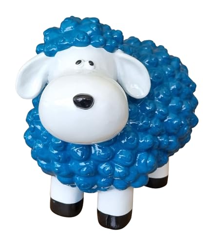 Dekofigur Bunte Schafe Farbe wählbar Tierfigur lustige Gartendeko Indoor Outdoor, Farbe:blau Dekofigur Bunte Schafe Farbe wählbar Tierfigur lustige Gartendeko Indoor Outdoor, Farbe:blau von Fachhandel Plus