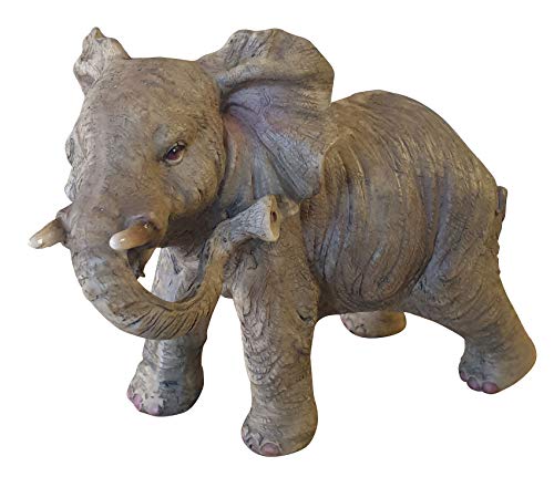 Fachhandel Plus Elefant Glückselefant afrikanische Skulptur Deco Afrika niedliche Deko-Figur B von Fachhandel Plus