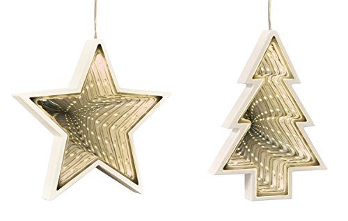 Fachhandel Plus 2er Set Deko Stern und Tanne mit LED-Beleuchtung und Endlos-Spiegeleffekt 3D Fachhandel Plus 2er Set Deko Stern und Tanne mit LED-Beleuchtung und Endlos-Spiegeleffekt 3D von Fachhandel Plus