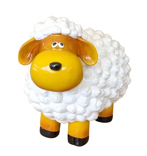Fachhandel Plus Dekofigur Bunte Schafe Farbe wählbar Tierfigur lustige Gartendeko Indoor Outdoor, Farbe:weiß Fachhandel Plus Dekofigur Bunte Schafe Farbe wählbar Tierfigur lustige Gartendeko Indoor Outdoor, Farbe:weiß von Fachhandel Plus