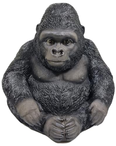 Fachhandel Plus Dekofigur Gorilla Pepe Gartendeko Tierfigur Indoor Outdoor AFFE Silberrücken von Fachhandel Plus