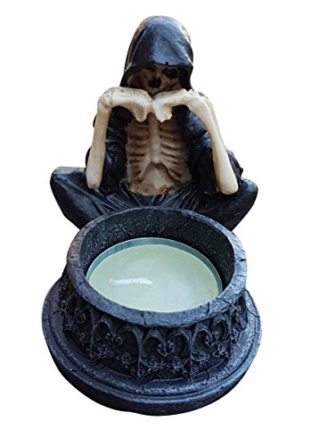Fachhandel Plus Gothic Geist vor Teelicht Skelett Totenkopf Mystik Fantasy Sensemann Fachhandel Plus Gothic Geist vor Teelicht Skelett Totenkopf Mystik Fantasy Sensemann von Fachhandel Plus