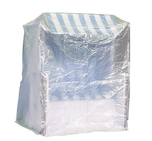 Fachhandel Plus Komfort Schutzhülle XXL Abdeckung für Strandkorb B130xT108xH165 cm transparent von Fachhandel Plus