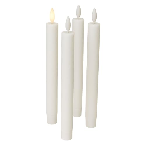 Fachhandel Plus LED Stabkerzen 4er Set mit Timer – Echtwachskerzen 24,5 cm mit 3D Flamme & Fernbedienung – flackernde LED Kerzen für Kerzenhalter Fachhandel Plus LED Stabkerzen 4er Set mit Timer – Echtwachskerzen 24,5 cm mit 3D Flamme & Fernbedienung – flackernde LED Kerzen für Kerzenhalter von Fachhandel Plus