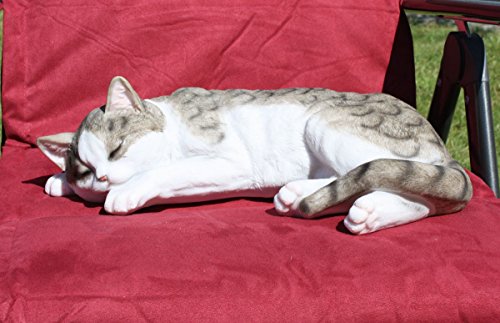Fachhandel-Plus Schöne Dekofigur schlafende Katze Tierdeko Katzenfigur Deko für Innen und Außen von Fachhandel-Plus