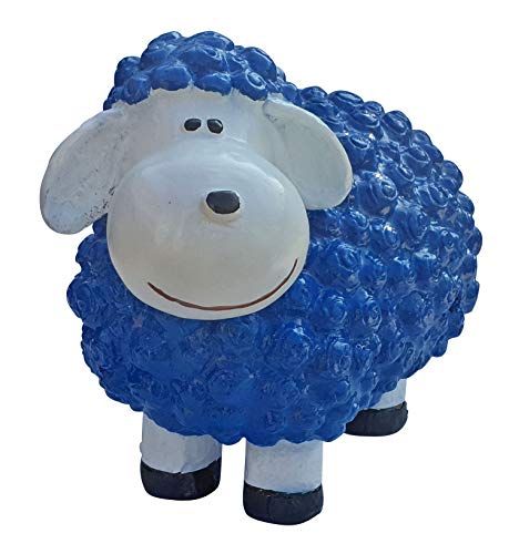 Lustige Tierdeko Schaf bunt versch. Farben auswählbar Garten Deko Tierfigur (Blau) von Fachhandel Plus