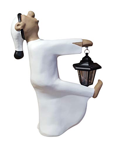 Schlafwandler Fritz mit LED-Solarlaterne Firstfigur Dachläufer Dachschmuck 52 cm Dekofigur Firstschmuck von Fachhandel Plus