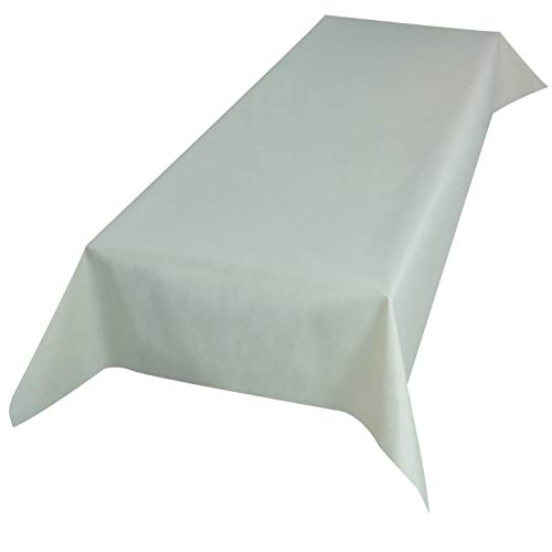 Sensalux Tischdecke, Öko-Tex 100, abwaschbar, creme, 1,2m x 2,5m, Bierzeltgarnitur, Tischtuch, Tischwäsche, stoffähnliches Vlies, Party, Catering, Vereinsfeier, Geburtstagsfeier von Fachhandel für Vliesstoffe