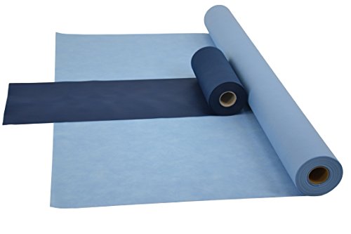 Fachhandel für Vliesstoffe Sensalux Kombi-Set 1 Tischdeckenrolle 1,5m x 25m + Tischläufer 30cm (Farbe nach Wahl) Rolle hellblau Tischläufer blau von Fachhandel für Vliesstoffe