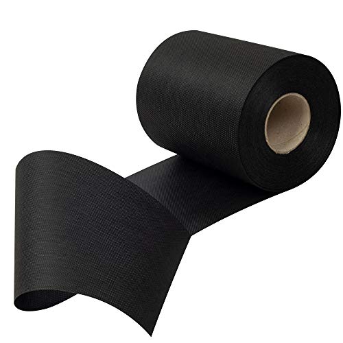 Sensalux Tischläufer, Tischband, stoffähnliches Vlies, Standard 100 by Oeko-TEX® - Klasse I Zertifiziert, 15cm x 25m, Schwarz von Sensalux