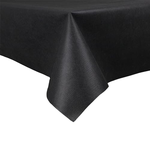 Sensalux Buffet-Tischdecke, Vlies, 1,5m x 3m, Standard 100 by Oeko-TEX® - Klasse I, abwischbar, Lotuseffekt, Schwarz von Sensalux