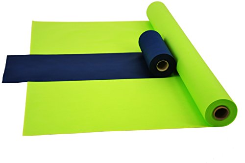 Sensalux Kombi-Set 1 Tischdeckenrolle 1,5m x 25m + Tischläufer 30cm (Farbe nach Wahl) Rolle apfelgrün Tischläufer blau von Sensalux