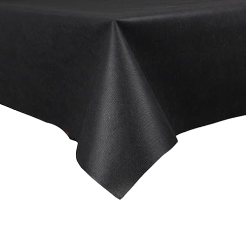 Sensalux Bierzeltgarnitur, Tischdecke aus stoffähnlichem Vlies, Standard 100 by Oeko-TEX, ideal für Jede Feier, Catering, Hochzeit, Geburtstag, 1m x 2,5m, Schwarz von Sensalux