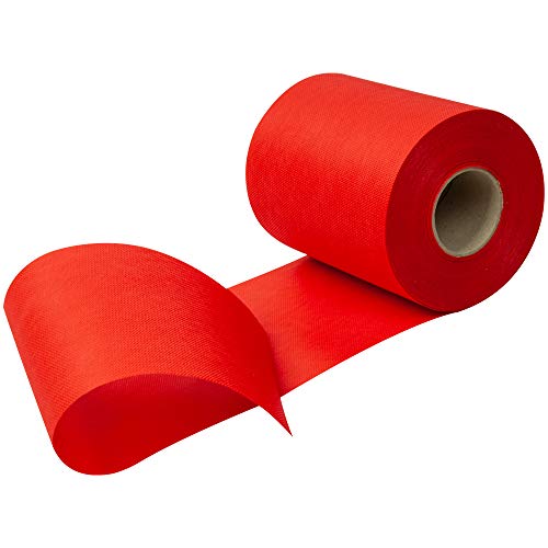 Sensalux Tischläufer, Tischband, stoffähnliches Vlies, Standard 100 by Oeko-TEX® - Klasse I Zertifiziert, 15cm x 25m, Rot von Sensalux