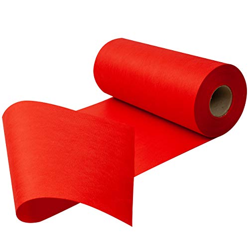 Sensalux Tischläufer, Tischband, stoffähnliches Vlies, Standard 100 by Oeko-TEX® - Klasse I Zertifiziert, 30cm x 25m, Rot von Sensalux