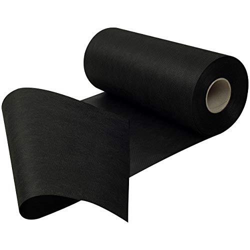 Sensalux Tischläufer, Tischband, stoffähnliches Vlies, Standard 100 by Oeko-TEX® - Klasse I Zertifiziert, 50cm x 25m, Schwarz von Sensalux