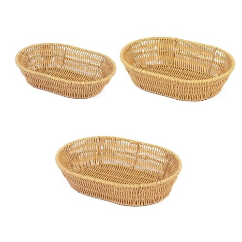 3PCS Imitation Rattan Obst Serving Tablett Esstisch Brotkorb Snacks Aufbewahrungsplatten Für Wohnzimmer Oder Büro Nutzung Serviergericht 3PCS Imitation Rattan Obst Serving Tablett Esstisch Brotkorb Snacks Aufbewahrungsplatten Für Wohnzimmer Oder Büro Nutzung Serviergericht von FackLOxc