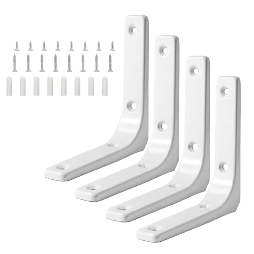 4PCS L Form Wandschelfklammern Zoll Hochleistungsmetallregal Stützklammern Für Handwerksprojekte Mit Befestigungsschrauben von FackLOxc