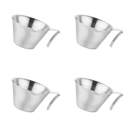 4pcs Edelstahl Kaffee Messung Tasse Kaffeextraktion Tasse Mit Abgestuften Verdickten Exquisite Unzen Kaffeetasse von FackLOxc