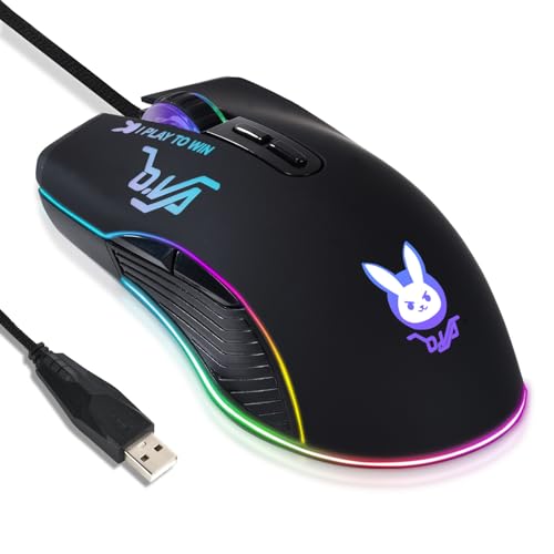 Draht Gaming Maus RGB Backlight 7200DPI Einstellbare Ergonomische Leichte Computermaus Für PC Laptop Gamer Office von FackLOxc