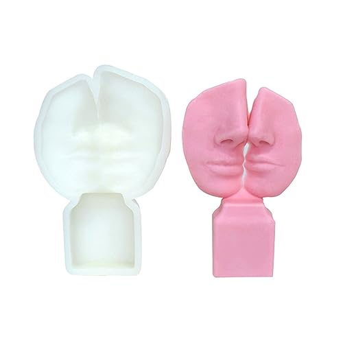 Einzigartige Gesicht Kerze Silikonform Doppelgesichtsmaske Aromatherapys Kerzenformen Auffällige Ornamentform Handwerk von FackLOxc