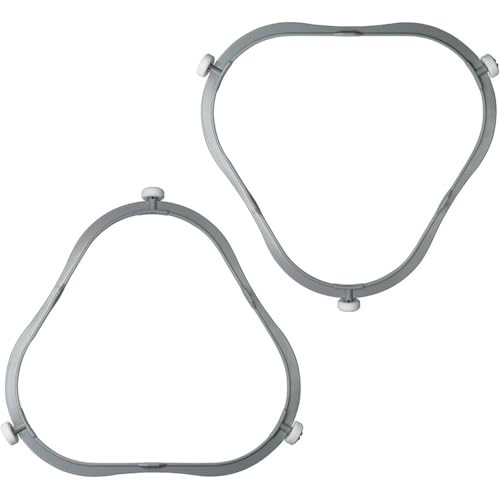 Ersatz-Mikrowellen-Glas-Tablett, unterstützt eine reibungslose Rotation und Stabilität, Mikrowellentellerringe, 2 Stück von FackLOxc