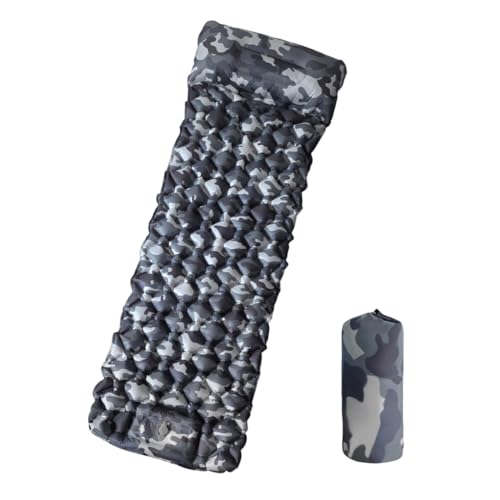 FackLOxc Camping Isomatte Faltbare Isomatte Aufblasbare Isomatte mit Kissen Rucksackreisen Camping Luftmatratze Outdoor von FackLOxc