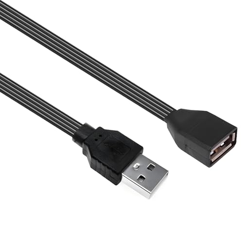 FackLOxc Flat Data Line USB 2.0 Verlängerungskabel 90 Grad/Straight Head Männchen Bis Weiblich Für Effiziente Lade Und Datenübertragung von FackLOxc