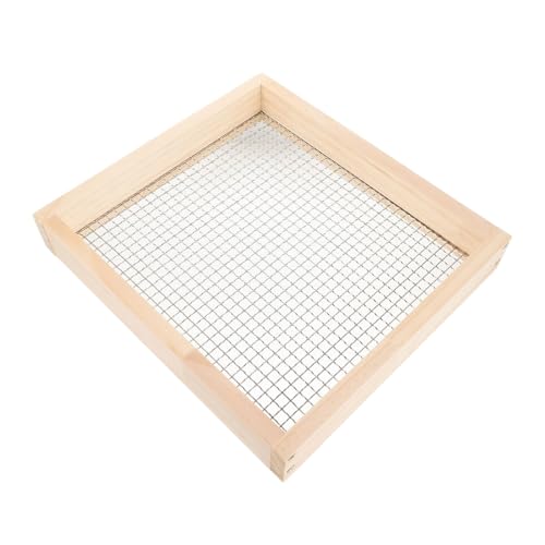 FackLOxc Holz Garten Sandsieb Filter für Quadratisch Kompost Erde Steingitter Gartenerde Sieb Pfanne Sandsieb für Kies Sand von FackLOxc