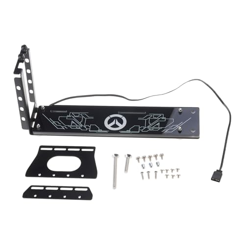 FackLOxc PCI-E PC-Grafikkarten, vertikaler Standfuß, vertikale GPU-Halterung mit LED, 5 V, 3-polig, RGB, 12 V, RGB FackLOxc PCI-E PC-Grafikkarten, vertikaler Standfuß, vertikale GPU-Halterung mit LED, 5 V, 3-polig, RGB, 12 V, RGB von FackLOxc
