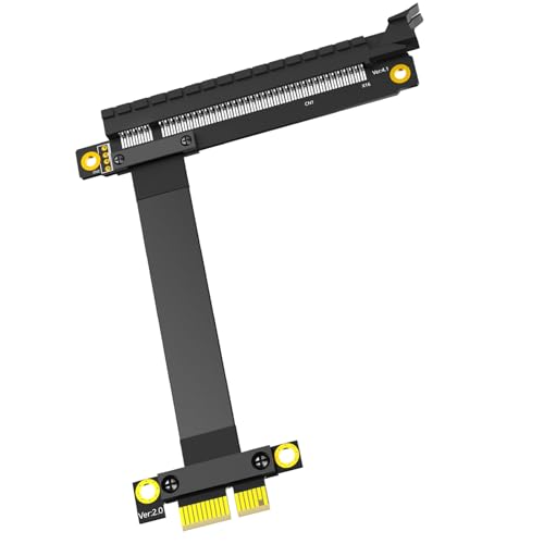 FackLOxc PCIE Gen3.0 1x Bis 16x Risers Kabel 25 cm Flexible PCIexpress X16 Extender Rechtwinkel Ellbogen Für Gaming Grafikkarten von FackLOxc