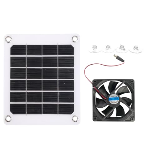 FackLOxc Solar Abluftventilator 6 Zoll Ventilator Solar Panel Angetriebener Lüfterluftauszug Für Hundehauseshouse Boot von FackLOxc