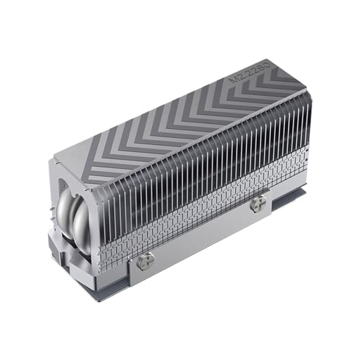 FackLOxc Zuverlässiger Metallkühlkörper M.2 2280 SSD Kühlkörper 5 Mm Heatpipe Für M.2 SSD Verhindert Überhitzung Und Sorgt Für Einen Stabilen Betrieb von FackLOxc