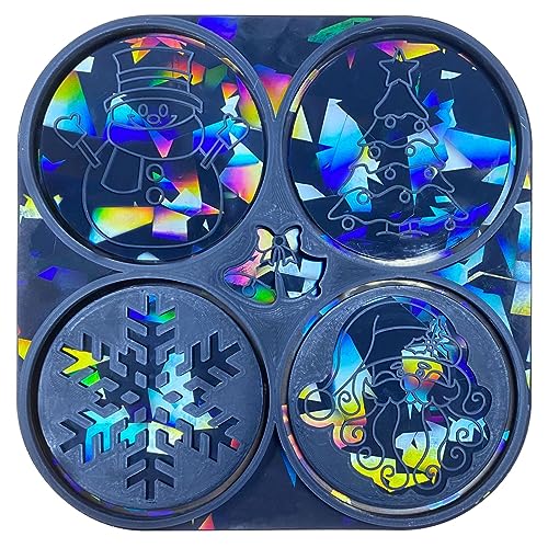 Hausgemachte Tablett Form Kaffee Light Weihnachten Schneeflocken Silikonform Runde Tischemat Form Für Kunsthandwerk von FackLOxc