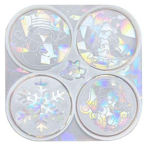 Hausgemachte Tablett Form Kaffee Light Weihnachten Schneeflocken Silikonform Runde Tischemat Form Für Kunsthandwerk von FackLOxc