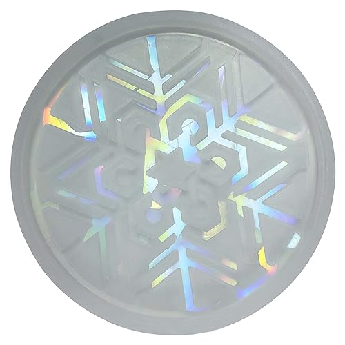 Hausgemachte Tablett Form Kaffee Light Weihnachten Schneeflocken Silikonform Runde Tischemat Form Für Kunsthandwerk von FackLOxc