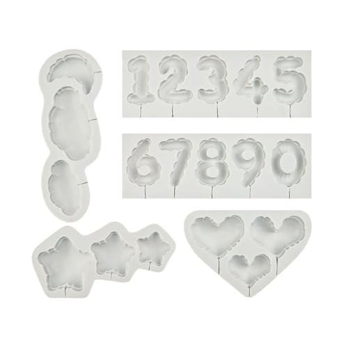 Herzsternwolken Silikonform Fondant Schokoladenform von FackLOxc