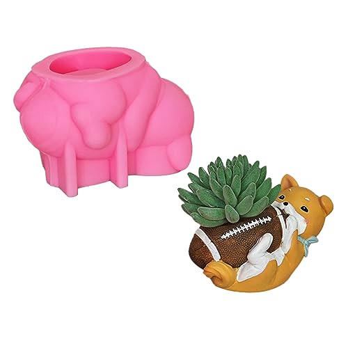 Little Hundebeton Silikon Topf Form Sukkulenter Blütenknopf Tonzement Gips Formen Hausgarten Blumentöpfe Form Form von FackLOxc