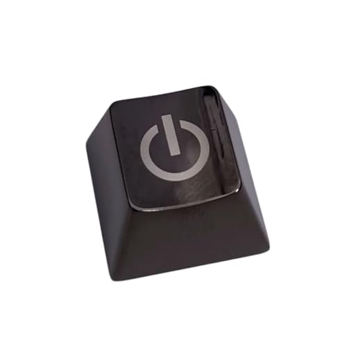 Metall-Tastenkappe aus Legierung mit eingraviertem Power-Tasten-Zeichen für mechanische Tastaturen von FackLOxc