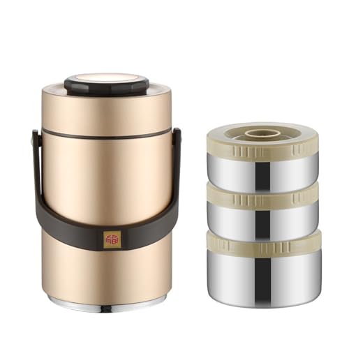 Nicht Stahlstahl Isolierter Lebensmittelbehälter Mit Stapelbarem Design Mittagsbehälter Für Heiße Mahlzeiten Goldene Lunchbox Nicht Stahlstahl Isolierter Lebensmittelbehälter Mit Stapelbarem Design Mittagsbehälter Für Heiße Mahlzeiten Goldene Lunchbox von FackLOxc