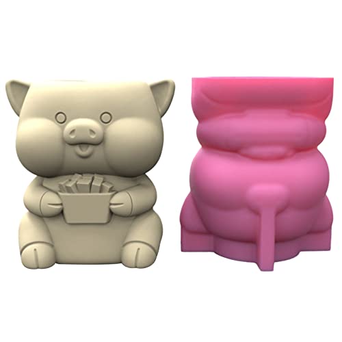 Piggy Sukkulente Blütenschimmelform Stifthalter Silikonform Hausgemachter Blütenvase Form Zement Gipshandwerk Orament von FackLOxc