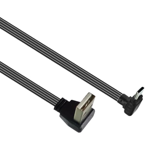 USB 2.0 Männlich Zu USB C Datenkabeldraht Gerade 90 Grad Biegung Flachkabel Für Tablettentelefone 480 Mbit/s Datenübertragung von FackLOxc