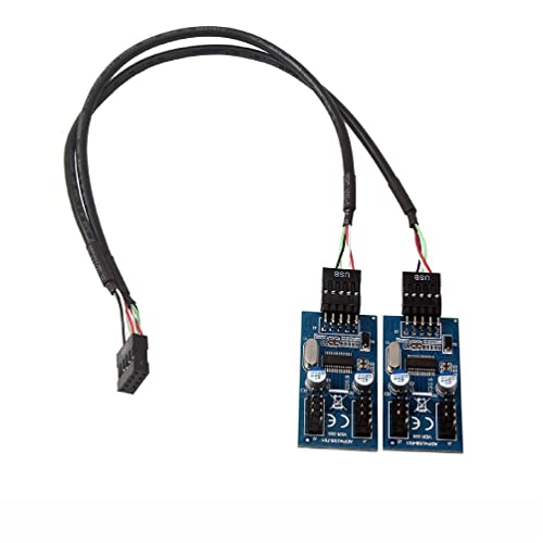 USB 9pin Erweiterungskarte Stecker 1 auf 2/4 Buchse Verlängerungskabel Adapter Leiterplatte 2.0 HUB Hub für Desktop Motherboard 9pin USB Header Stecker 1 auf 2/4 Buchse Verlängerungskarte USB 2.0 von FackLOxc